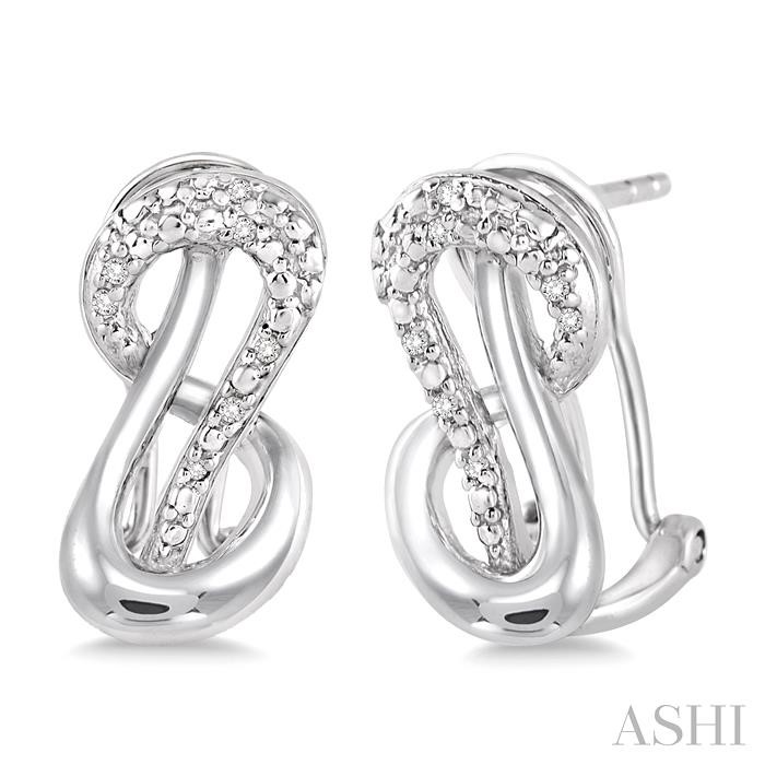 SILVER DIAMOND FASHION EARRINGS