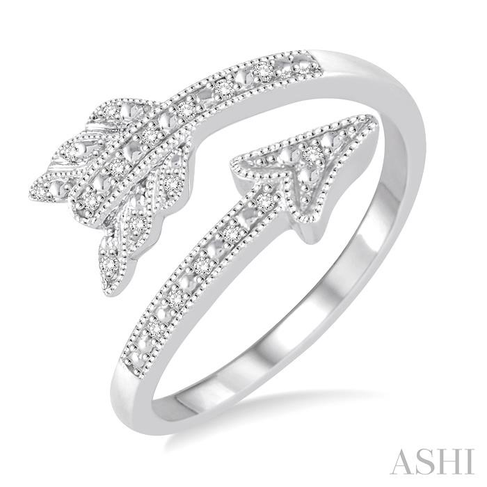 SILVER ARROW DIAMOND FASHION OPEN RING