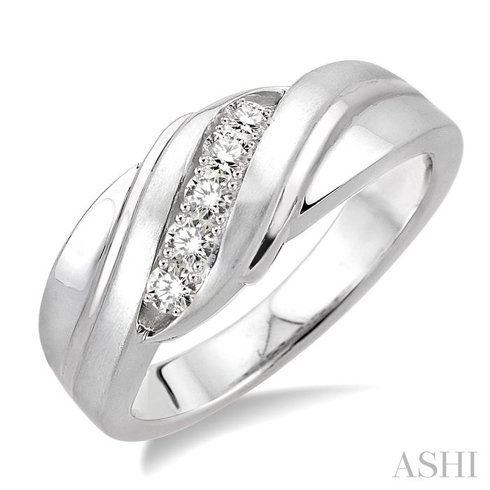 SILVER MEN'S DIAMOND RING