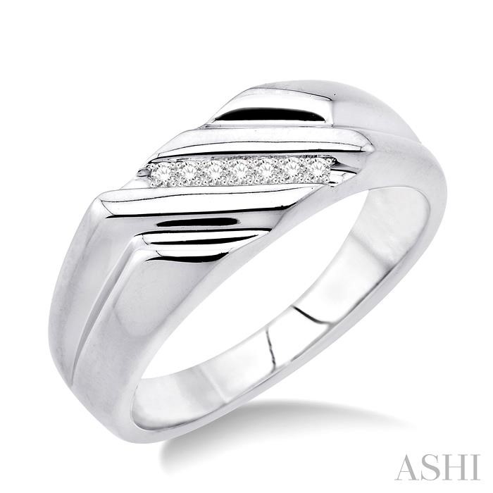 SILVER MEN'S DIAMOND RING