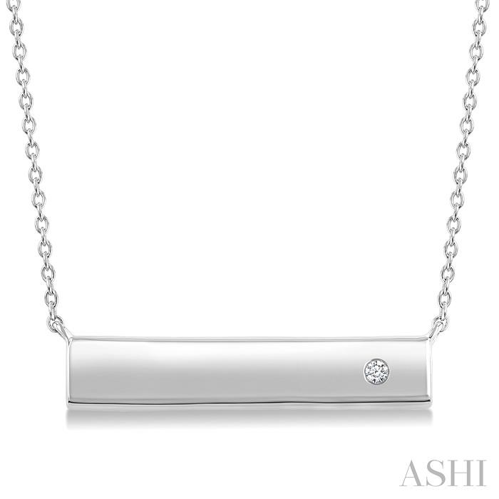 Silver Bar Diamond Fashion Pendant