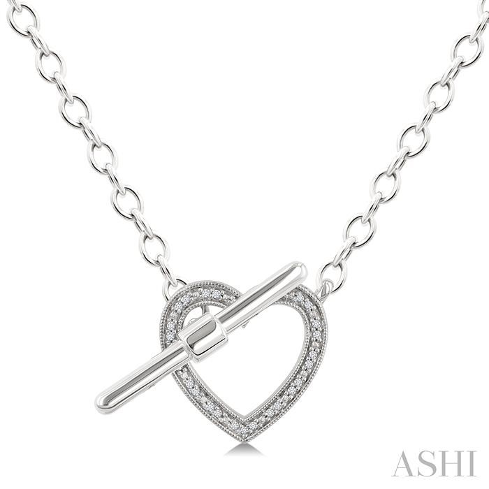 Silver Heart Toggle Diamond Fashion Pendant