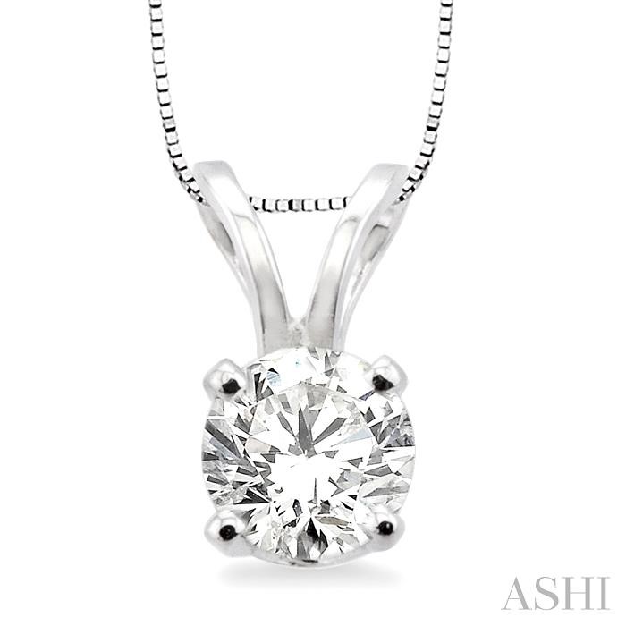 Round Shape Diamond Solitaire Pendant