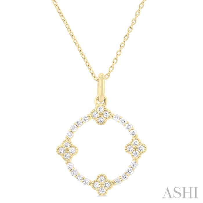 Clover Circle Diamond Pendant