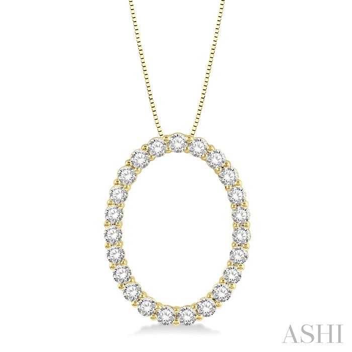 OVAL SHAPE DIAMOND PENDANT