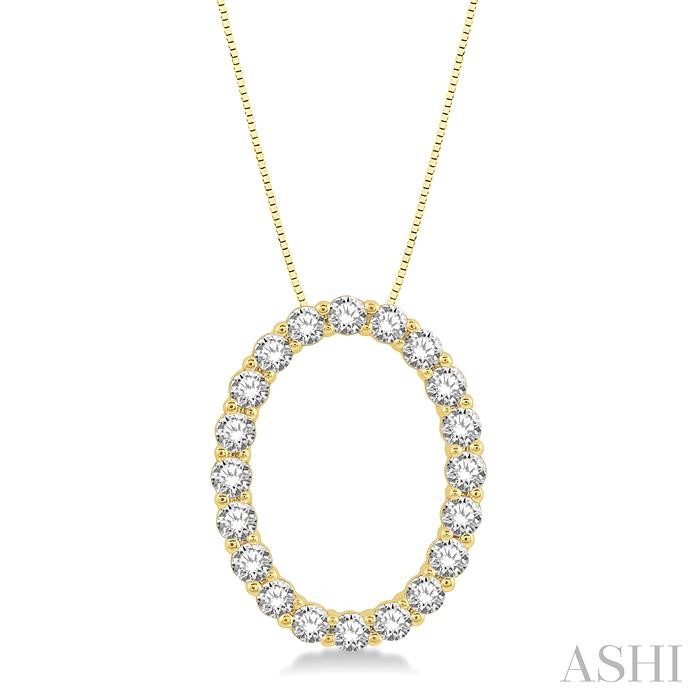 OVAL SHAPE DIAMOND PENDANT