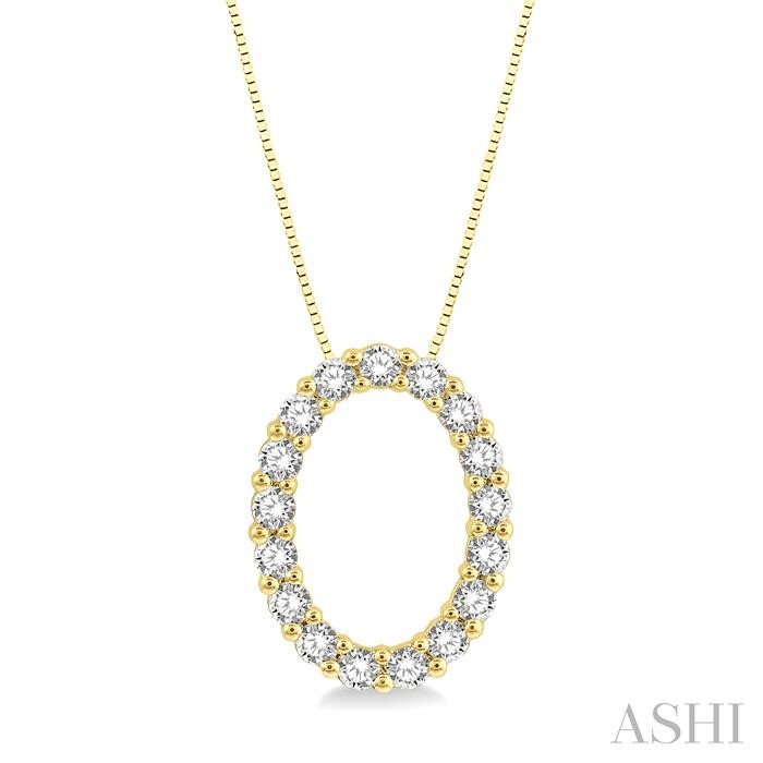 OVAL SHAPE DIAMOND PENDANT