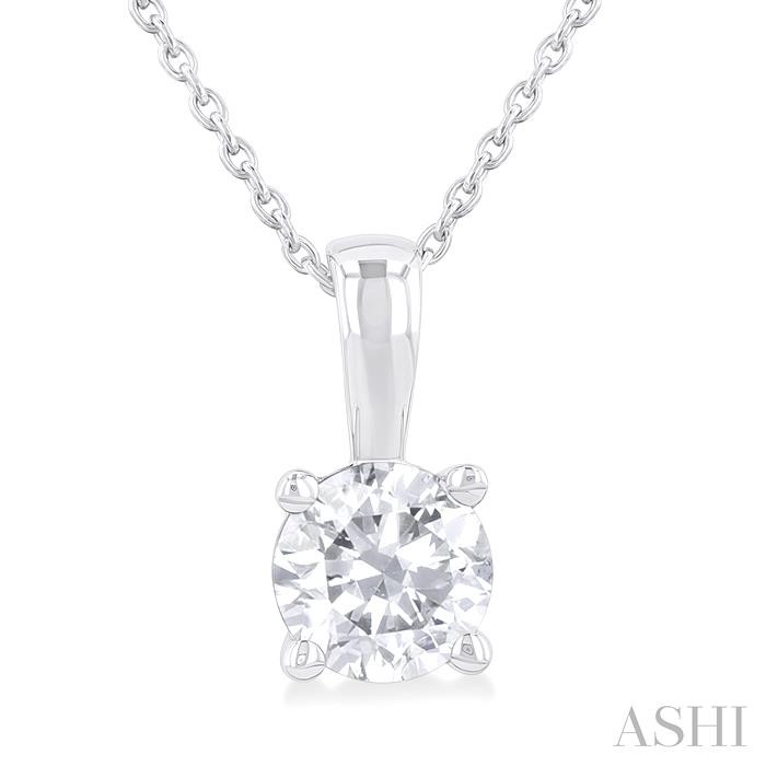 Round Shape Diamond Solitaire Pendant