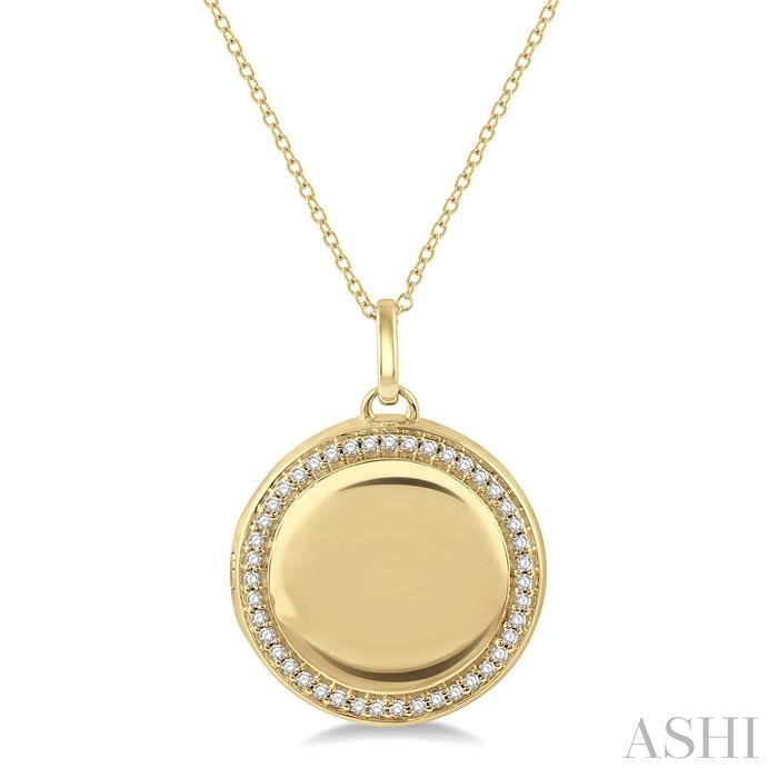 CIRCLE DIAMOND LOCKET PENDANT