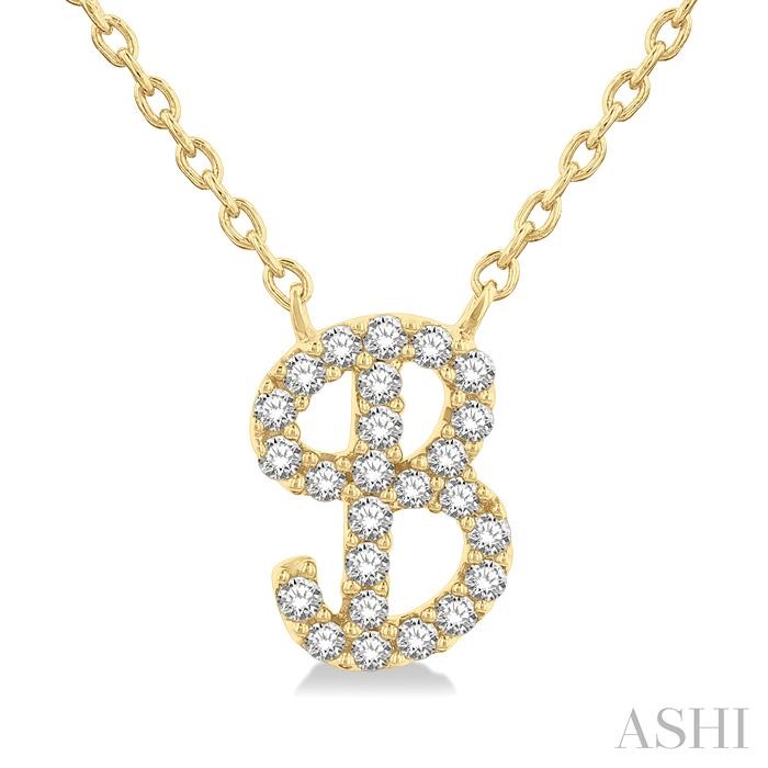 Script 'B' Initial Diamond Pendant