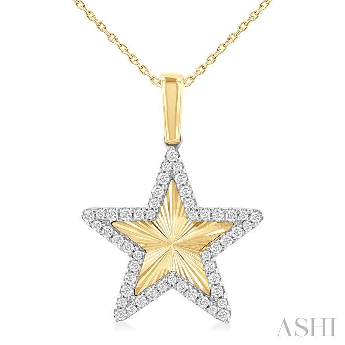 Star Fluted Diamond Fashion Pendant