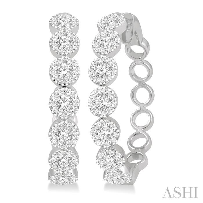 LOVEBRIGHT ESSENTIAL DIAMOND HOOP EARRINGS