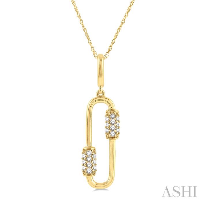 Paperclip Diamond Fashion Pendant