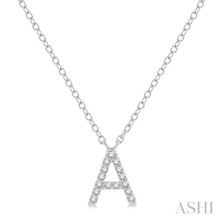 Block 'A' Initial Diamond Pendant