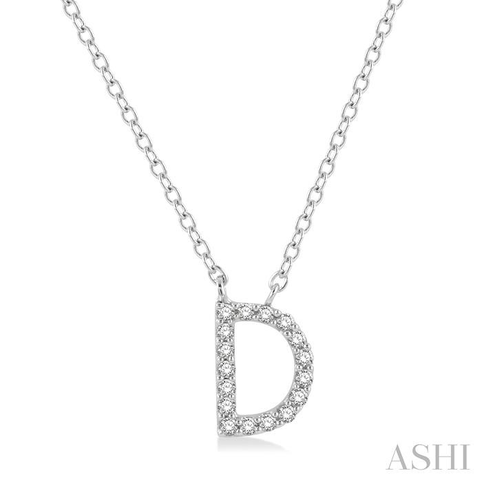 Block 'D' Initial Diamond Pendant