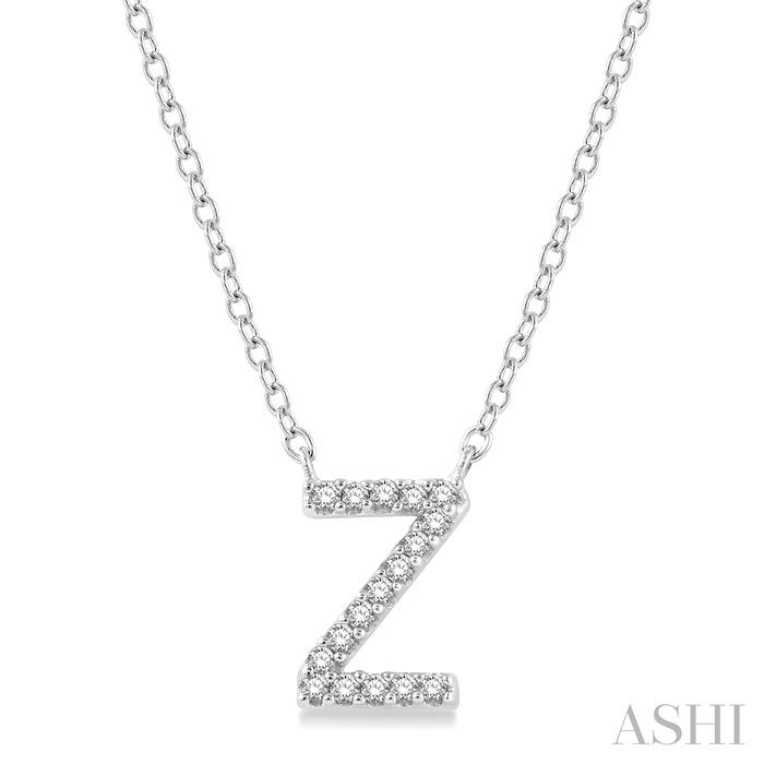 BLOCK 'Z' INITIAL DIAMOND PENDANT