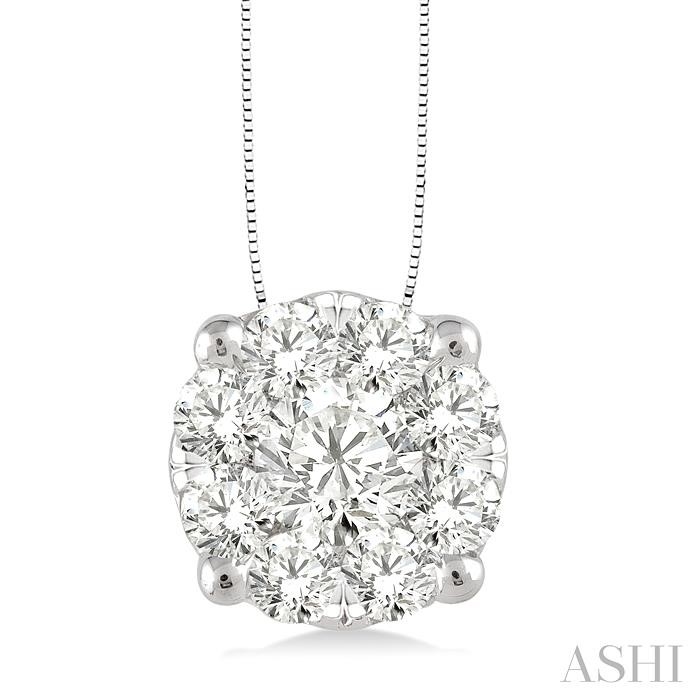 Round Shape Lovebright Essential Diamond Solitaire Pendant