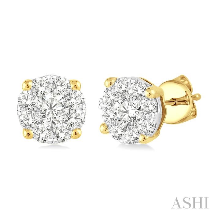 ROUND SHAPE LOVEBRIGHT ESSENTIAL DIAMOND STUD EARRINGS