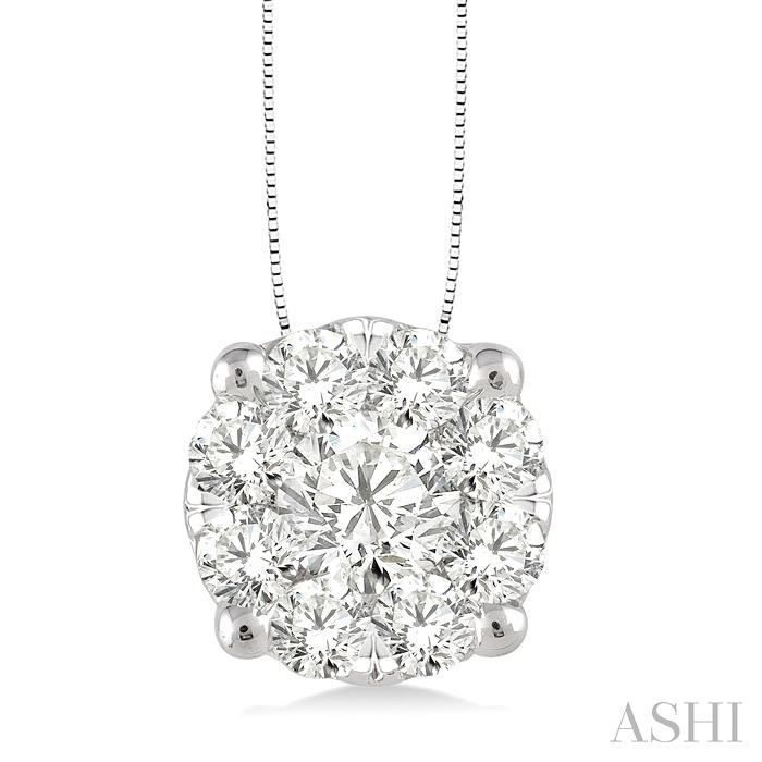 Round Shape Lovebright Essential Diamond Solitaire Pendant