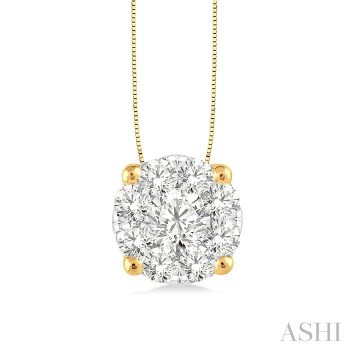 ROUND SHAPE LOVEBRIGHT ESSENTIAL DIAMOND SOLITAIRE PENDANT