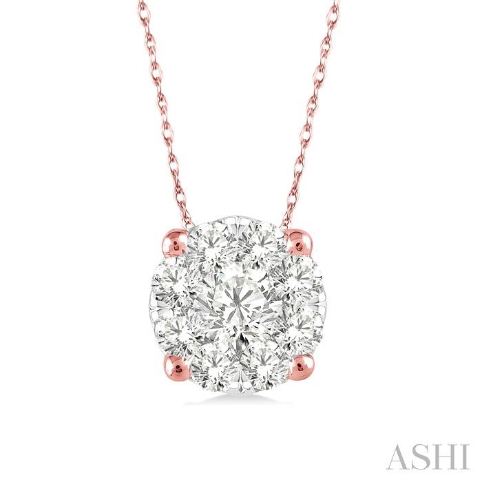 ROUND SHAPE LOVEBRIGHT ESSENTIAL DIAMOND SOLITAIRE PENDANT