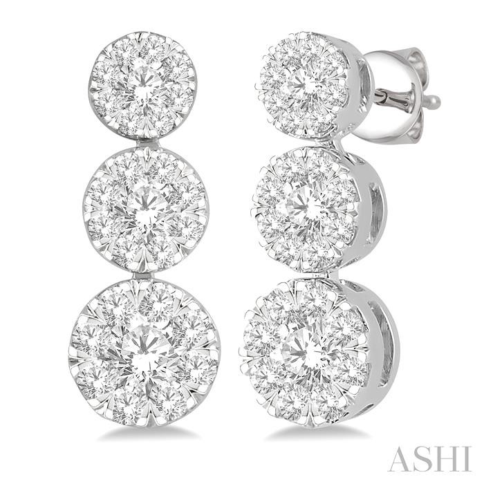 ROUND SHAPE PAST PRESENT & FUTURE LOVEBRIGHT ESSENTIAL DIAMOND EARRINGS