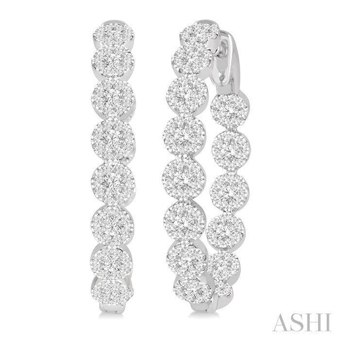 INSIDE-OUT LOVEBRIGHT DIAMOND HOOP EARRINGS