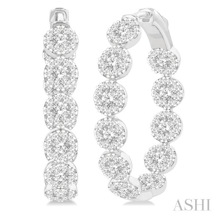 INSIDE-OUT LOVEBRIGHT DIAMOND HOOP EARRINGS