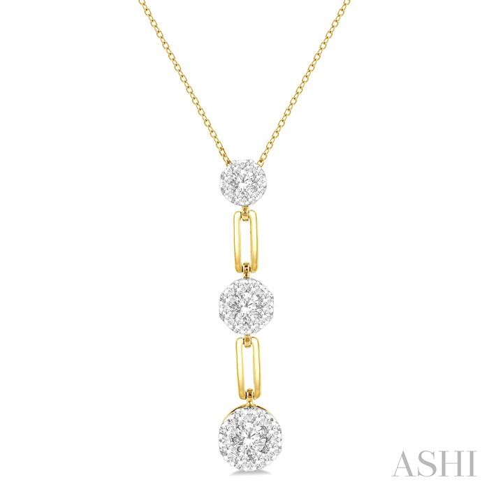 PAPER CLIP LOVEBRIGHT DIAMOND FASHION PENDANT