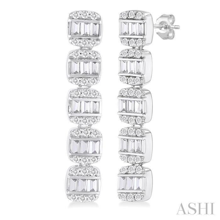 Halo Fusion Diamond Long Earrings
