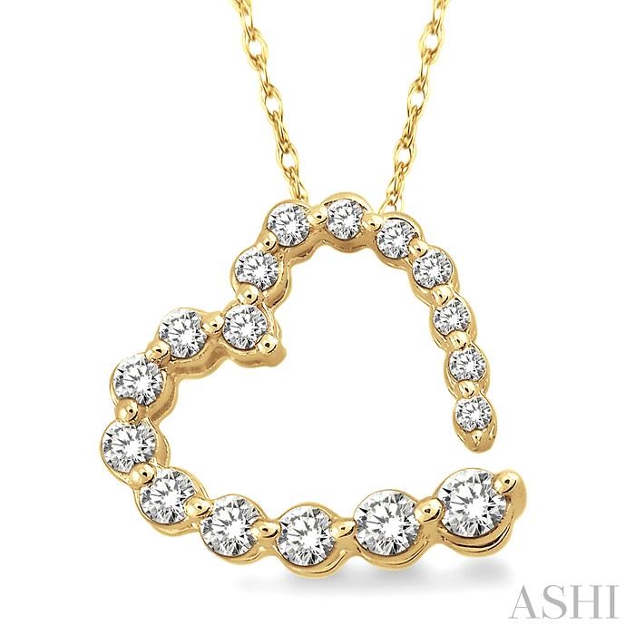 Heart Shape Journey Diamond Fashion Pendant
