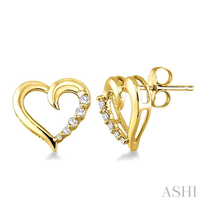 HEART SHAPE JOURNEY DIAMOND FASHION EARRINGS