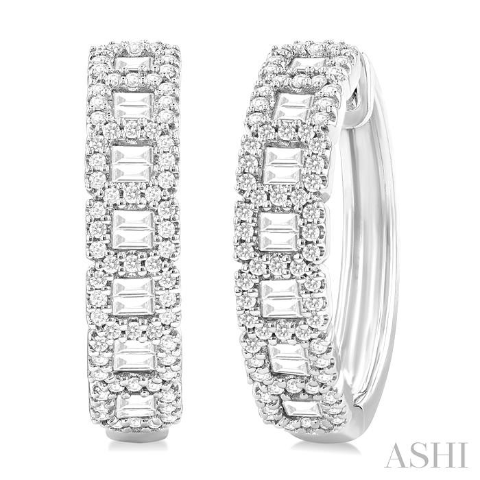 Fusion Diamond Hoop Earrings