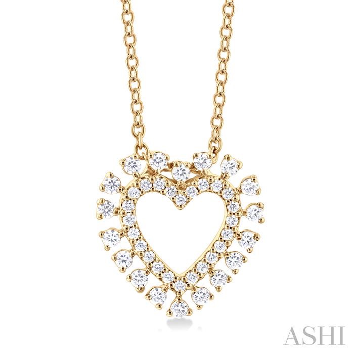 HEART SHAPE DIAMOND FASHION PENDANT