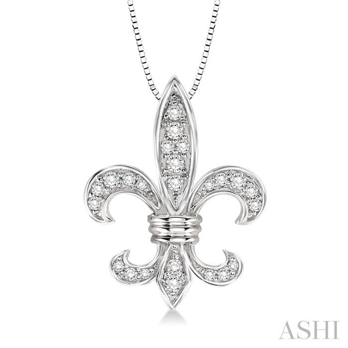 Fleur De Lis Diamond Pendant