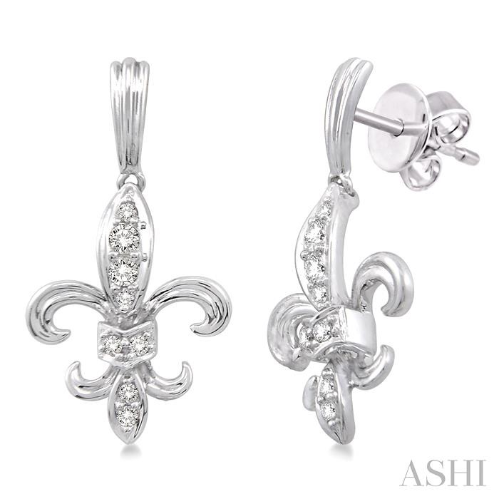 FLEUR DE LIS DIAMOND EARRINGS