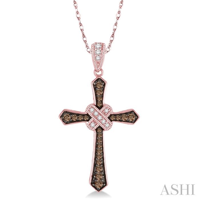 CROSS CHAMPAGNE DIAMOND FASHION PENDANT