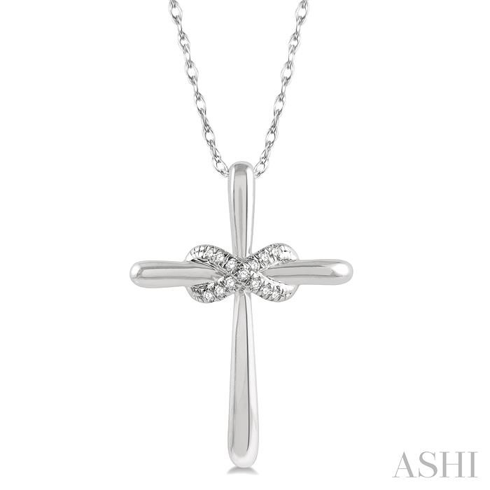 INFINITY CROSS PETITE DIAMOND PENDANT