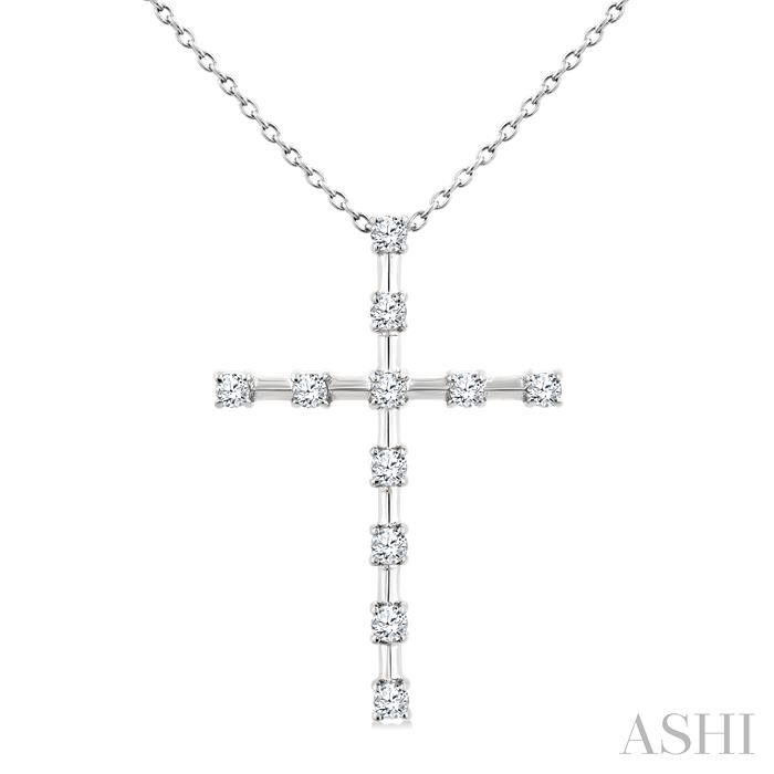 Cross Floating Diamond Fashion Pendant
