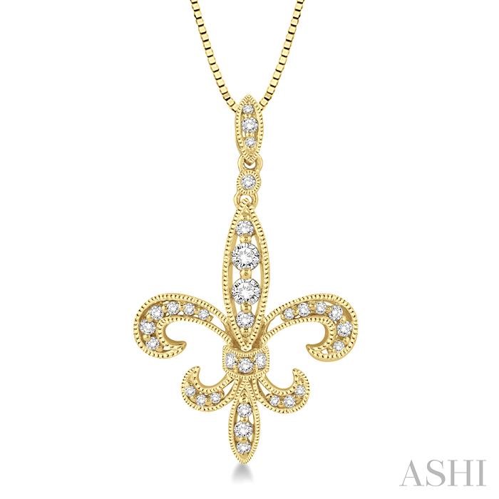 FLEUR DE LIS DIAMOND PENDANT