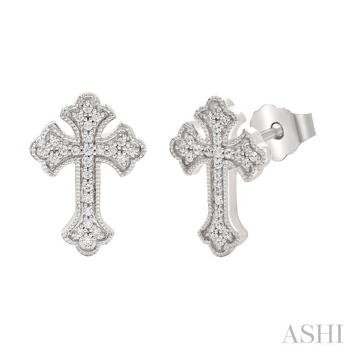 Cross Diamond Fashion Earrings