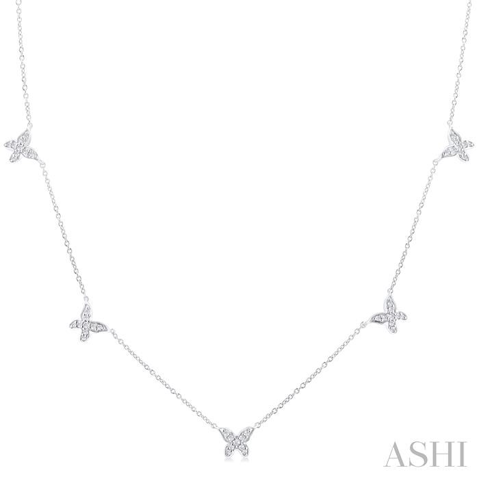 Butterfly Diamond Station Necklace