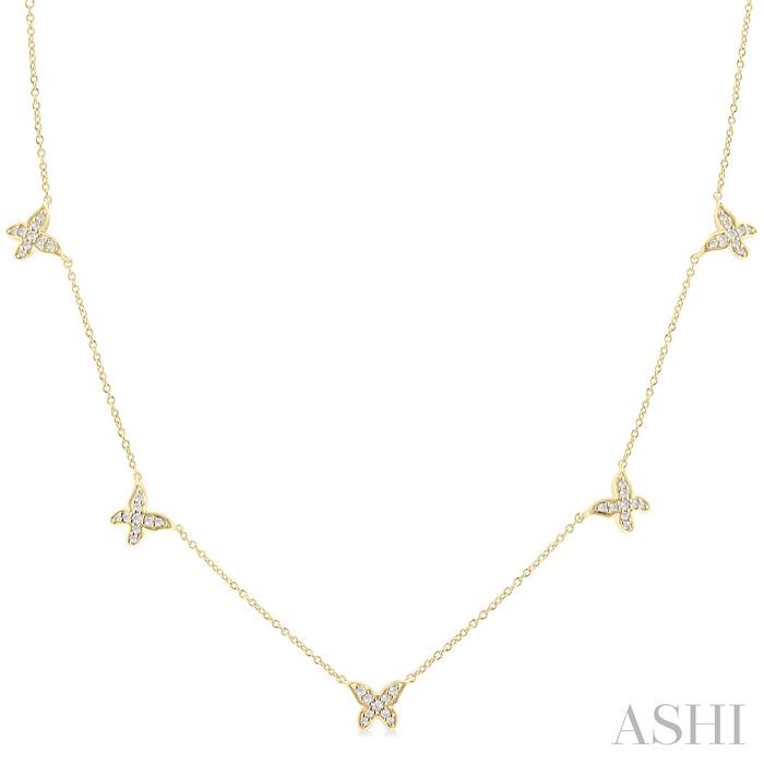 Butterfly Diamond Station Necklace