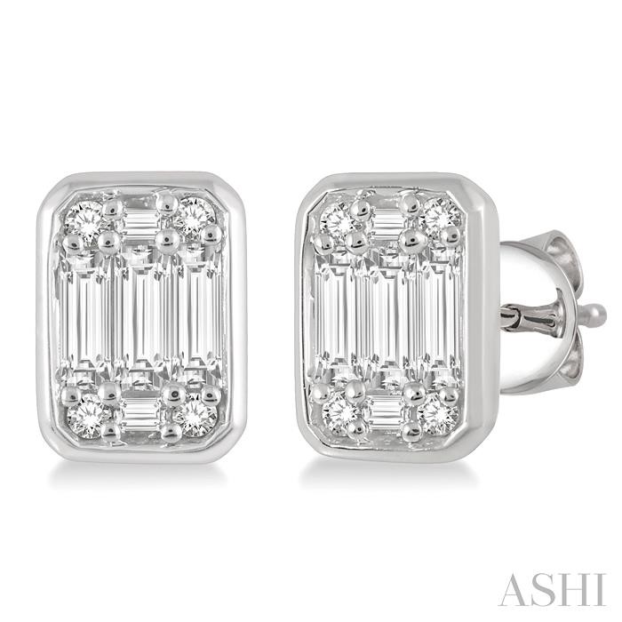 BEZEL SET FUSION DIAMOND EARRINGS