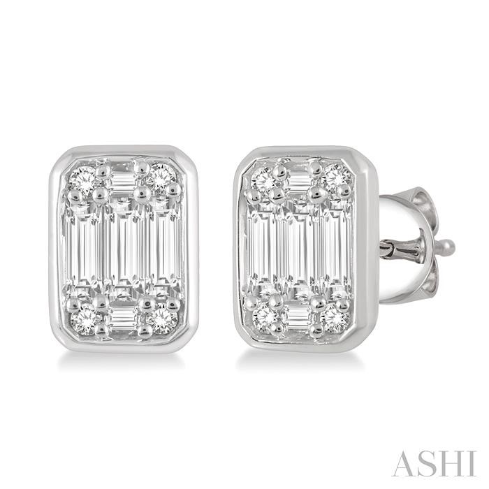 BEZEL SET FUSION DIAMOND EARRINGS