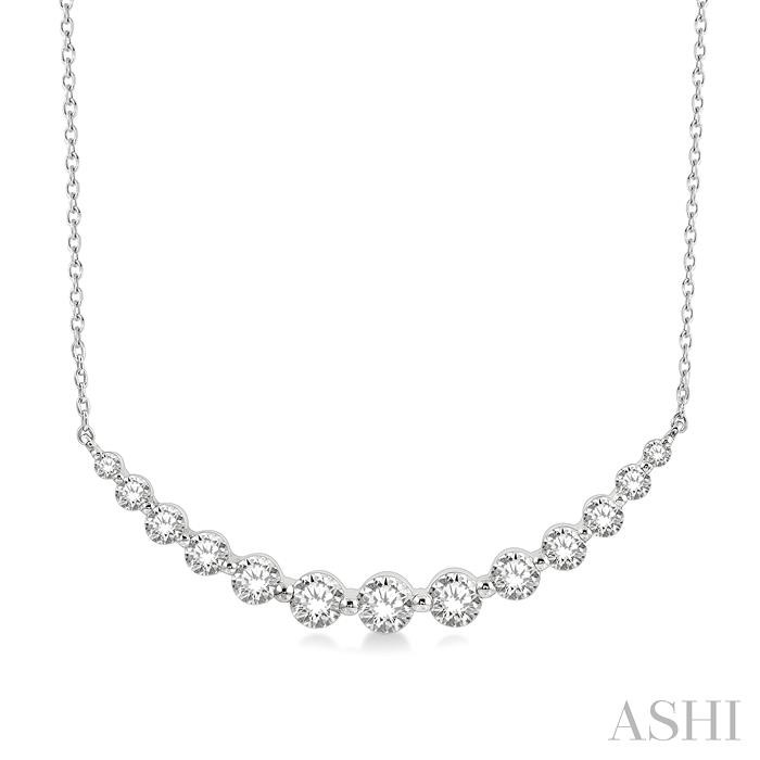 GRADUATED DIAMOND FIXED SMILE NECKLACE