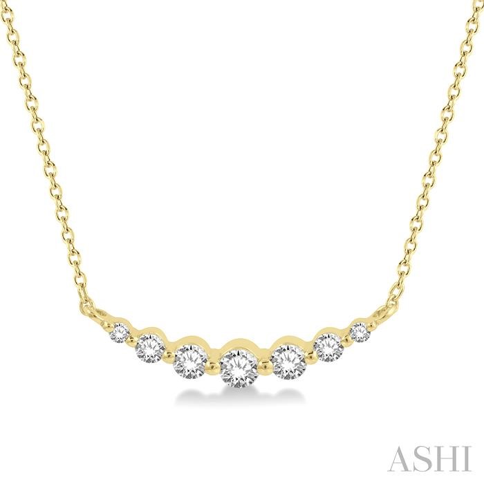 Graduated Diamond Fixed Smile Necklace