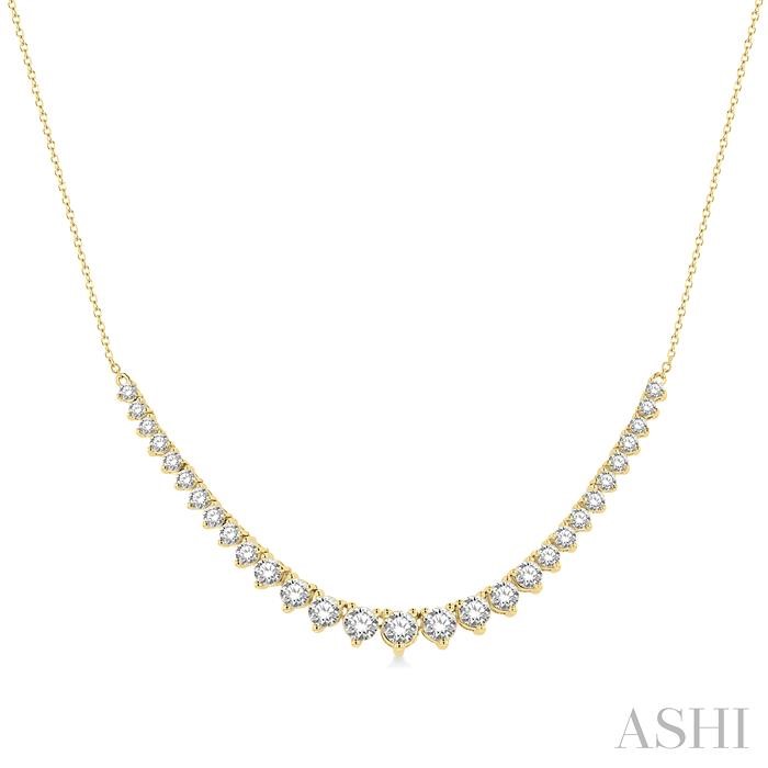 GRADUATED DIAMOND SMILE NECKLACE