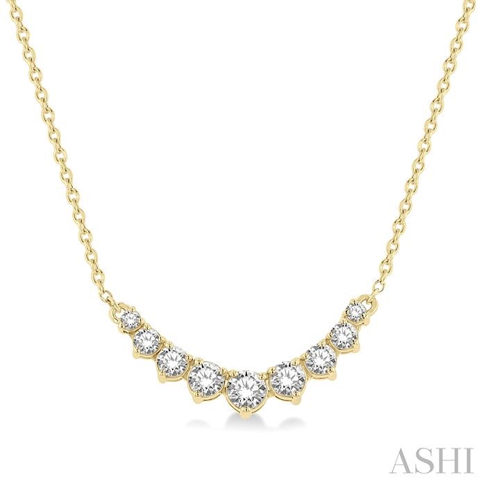 GRADUATED DIAMOND SMILE NECKLACE