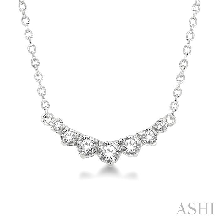 GRADUATED DIAMOND SMILE NECKLACE